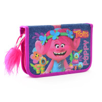 Пенал школьный твердый 1 Вересня одинарный с двумя клапанами Trolls, 20.5*14*3.5