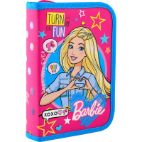Пенал школьный твердый 1Вересня одинарный с двумя клапанами HP 04 Barbie