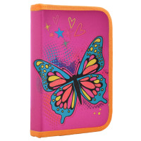 Пенал школьный твердый 1 Вересня одинарный с клапаном Butterfly, 20.5*14*3.5