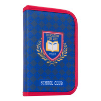 Пенал твердий одинарний з двома клапанами и HP-04 "School Club"
