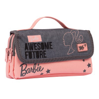 Пенал м`який YES PH-2-2 Barbie, сірий/рожевий