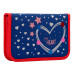 Пенал школьный твердый YES одинарный без клапана HP 02 Heart beat, синий