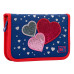 Пенал школьный твердый YES одинарный без клапана HP 02 Heart beat, синий