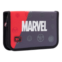 Пенал твердий YES одинарний без клапану HP-02  "Marvel.Avengers", сірий/червоний/чорний