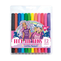 Фломастеры детские YES 12 цветов Barbie