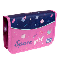 Пенал школьный твердый YES одинарный с клапаном HP 03 Space Girl