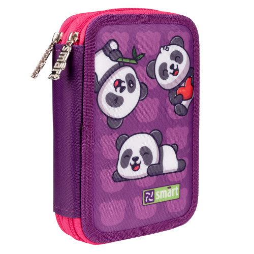 Пенал школьный твердый SMART двойной HP 01 Hi, panda!