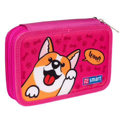 Пенал школьный твердый SMART двойной HP 01 Corgi