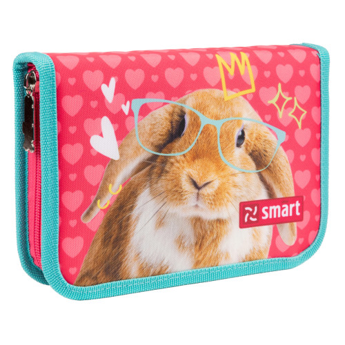 Пенал школьный твердый SMART одинарный с клапаном HP 03 Cute lovely