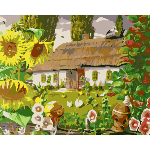 Картина за номерами "Українська хатка", 40*50 см., SANTI