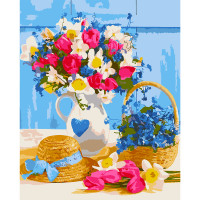 Картина за номерами в коробці "Чудовий букет", 40*50 см., SANTI