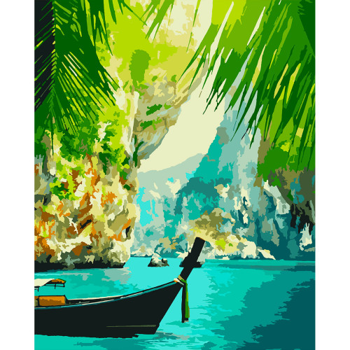 Картина за номерами в коробці "Бухта в Раю", 40*50 см., SANTI