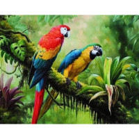 Алмазная мозаика SANTI Обитатели тропиков, 40х50 см на подрамнике