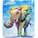Алмазная мозаика SANTI Акварельный слон, 30х40 см