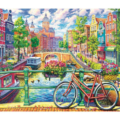 Алмазна мозаїка SANTI Чарівний Амстердам, 40*50см на підрамнику