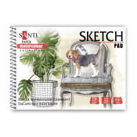 Альбом для акварелі SANTI "Animals", А5, "Paper Watercolour Collection", 12 арк, 200 г/м2