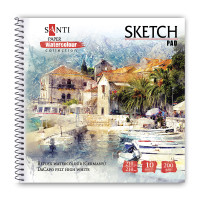 Альбом для акварели SANTI City, 21х21 см, Paper Watercolour Collection, 10 л, 200 г/