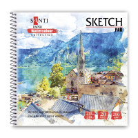 Альбом для акварели SANTI City, 21х21 см, Paper Watercolour Collection, 20 л, 200 г/