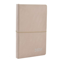 Ежедневник 120х200 датированный Royal мягк. иск.замш 384 стр. + 2 карты пудрово-бежевый