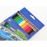 Карандаши цветные двусторонние YES 18 шт 36 цв Street racing Карандаши цветные двусторонние YES 18 шт 36 цв Street racing