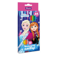 Олівці кольорові 1 Вересня 12 шт 24 кол Frozen