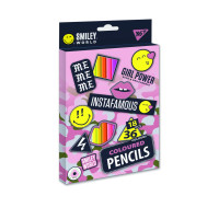 Олівці кольорові YES 18 шт 36 кол Smiley World girl