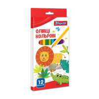 Олівці кольорові 1 Вересня 12 кол Zoo Land