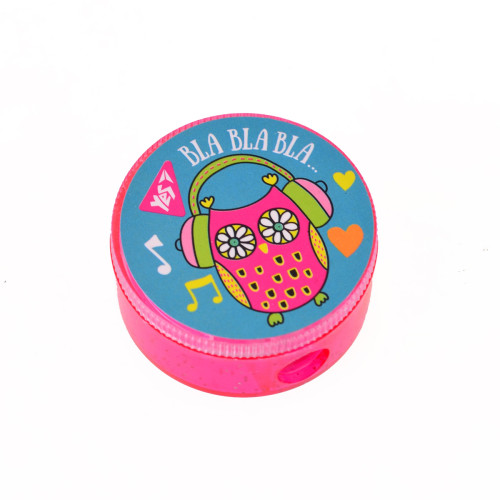 Точилка для карандаша круглая Disco owls