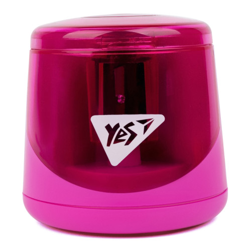 Автоматическая точилка для карандаша YES со сменным лезвием розовая