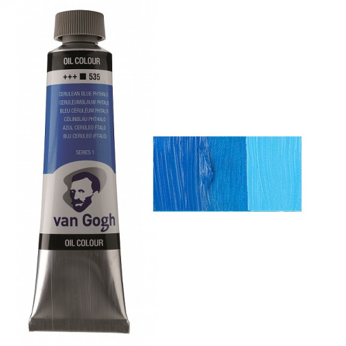 Краска масляная Van Gogh, (535) Церулеум голубой ФЦ, 40 мл, Royal Talens (02055353)