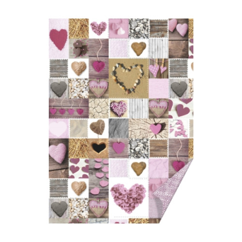 Бумага с рисунком Креативные сердца, 50*70 см, Розовая, 220 гм2, Heyda (k-243)