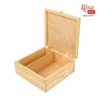 Шкатулка деревянная с замком, 2 ячейки, 20х20х8см, ROSA TALENT (2725118)