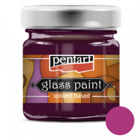 Фарба вітражна на основі раств. холодної фіксації, Рожева, 30мл, Pentart (025112)