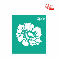 Трафарет багаторазовий самоклеючий, №01, 9х10см, серія „Квіти“, ROSA TALENT (3625101)