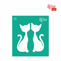Трафарет многоразовый самоклеющийся, №11, 9х10см, Серия „Love“, ROSA TALENT (3625111)
