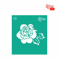 Трафарет багаторазовий самоклеючий, №13, 9х10см, серія „Квіти“, ROSA TALENT (3625113)