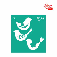 Трафарет багаторазовий самоклеючий, №03, 9х10см, серія „Квіти“, ROSA TALENT (3625103)