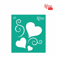 Трафарет багаторазовий самоклеючий, №41, 9х10см, серія „Love“, ROSA TALENT (3625141)