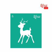 Трафарет багаторазовий самоклеючий, №06, 9х10см, Серія „Тварини“, ROSA TALENT (3625106)