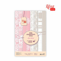 Набор дизайнерской бумаги Love story А4 250 гм2 8л одностор. глянцевая ROSA TALENT
