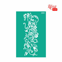 Трафарет многоразовый самоклеющийся, №2001, 13х20 см, Серия „Цветы“, ROSA TALENT (GPТ50045845)