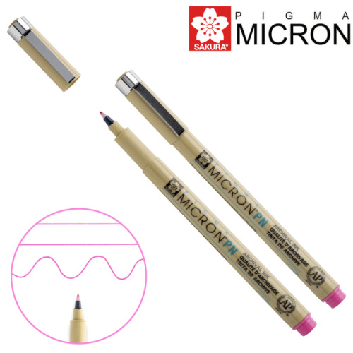 Ручка PIGMA MICRON PN Рожево-червоний (лінія 0.4-0.5мм), Sakura (XSDKPN21)