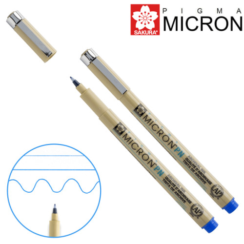 Ручка PIGMA MICRON PN Синий (линия 0.4-0.5мм), Sakura (XSDKPN36)