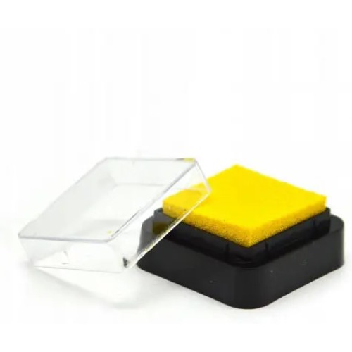 Штемпельная подушка с пигментным чернилом, Желтая, 2,5*2,5см, Heyda (945088450)