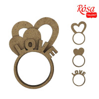 Набор колец для салфеток „Love“ ДВП, 6х8,2см 2шт ROSA TALENT
