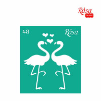 Трафарет многоразовый самоклеющийся, №48, 9х10см, Серия „Love“, ROSA TALENT (3625148)