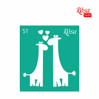 Трафарет багаторазовий самоклеючий, №51, 9х10см, серія „Love“, ROSA TALENT (3625151)