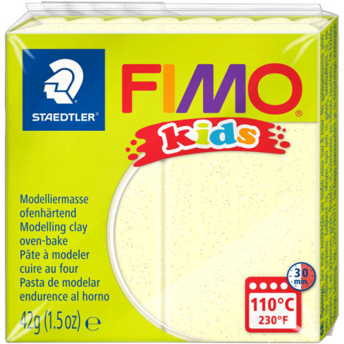 Пластика Fimo kids, Жовта перламутрова, 42г, Fimo (8030-106)