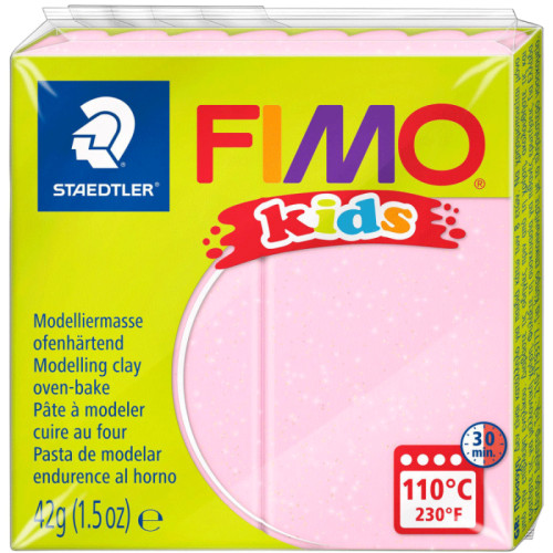 Пластика Fimo kids, Розовая перламутровая,  42г, Fimo (8030-206)