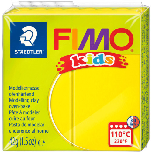 Пластика Fimo kids, Желтая, 42г, Fimo (8030-1)